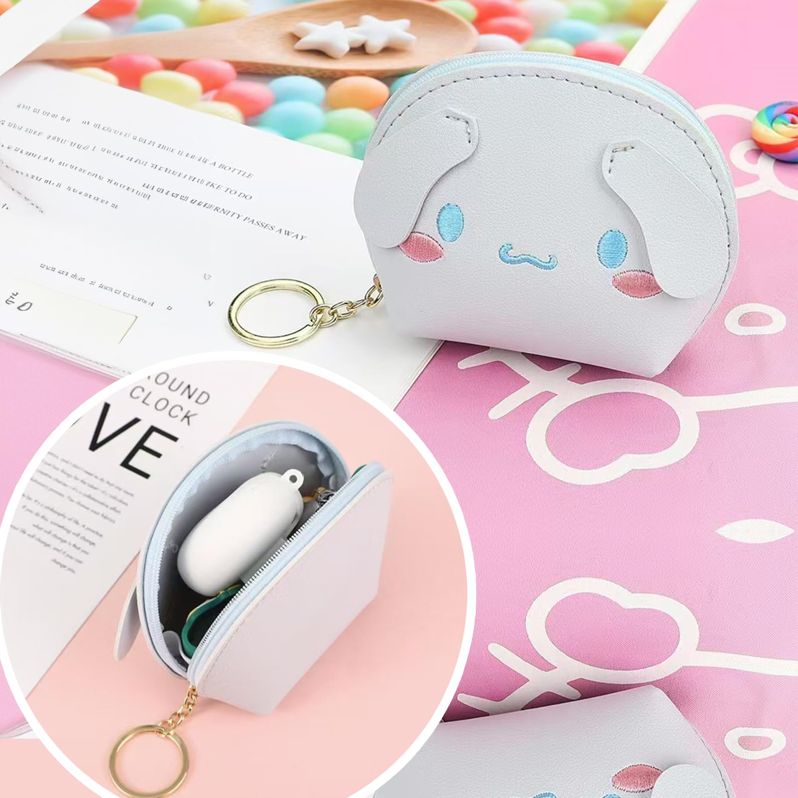PJKJEUU Kawaii purse stickers personalize bags with playful accents.