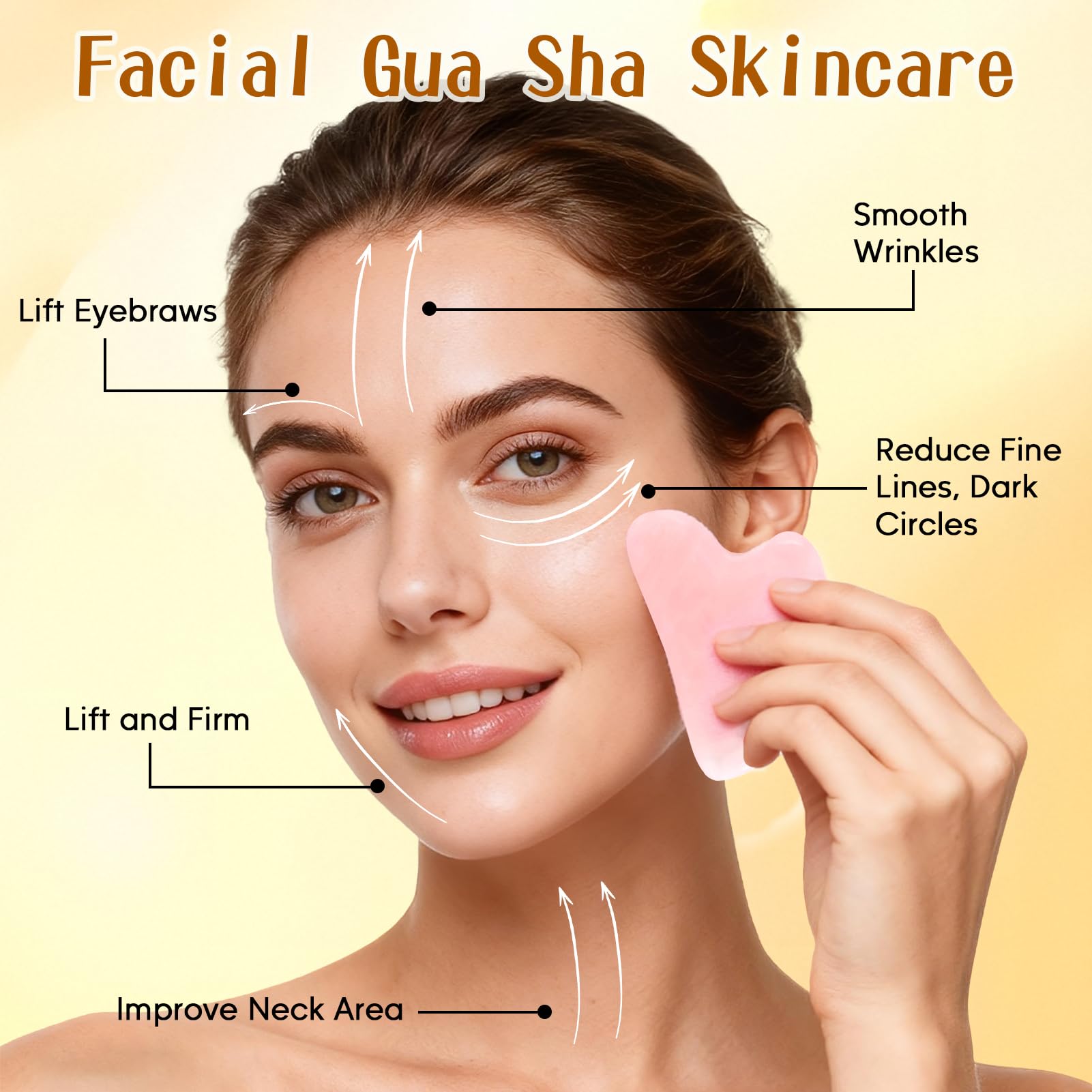 Pjordo gua sha massage on neck and jaw to reduce puffiness.