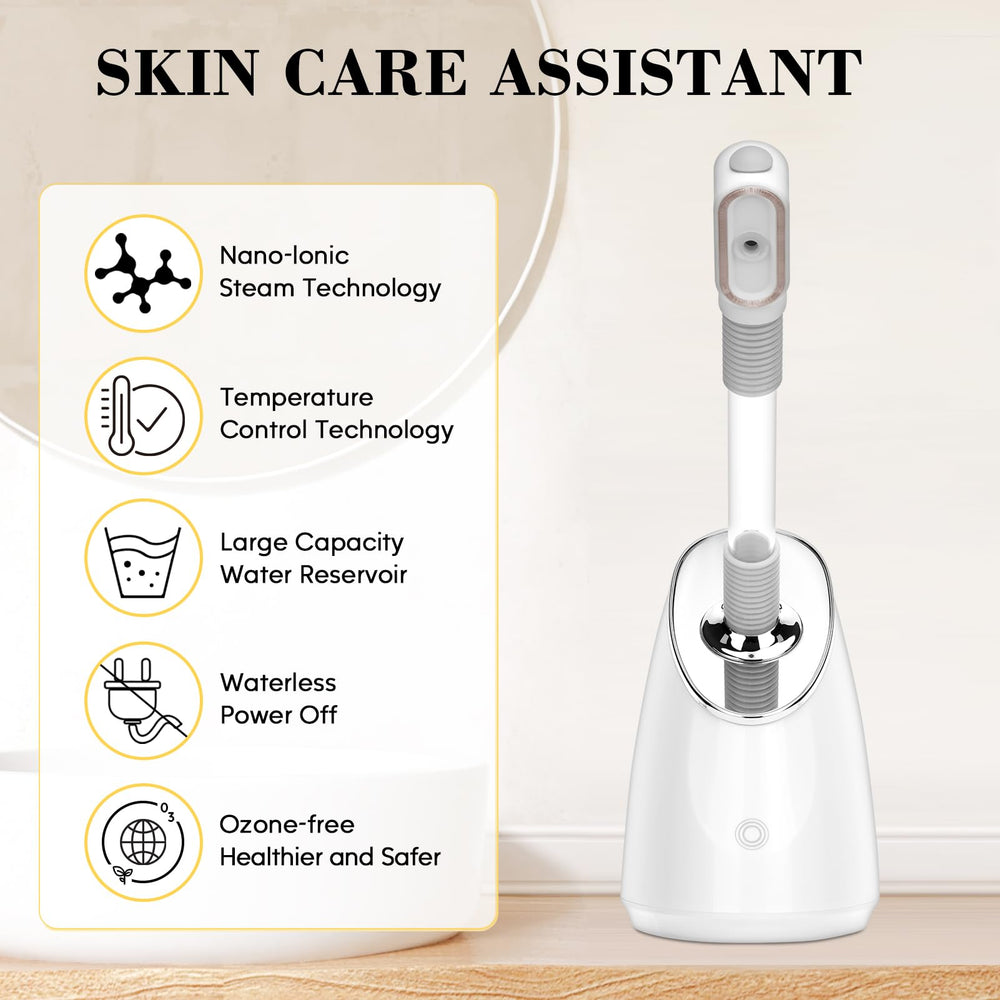 Pjordo jade roller massage tool for facial relaxation during steaming.