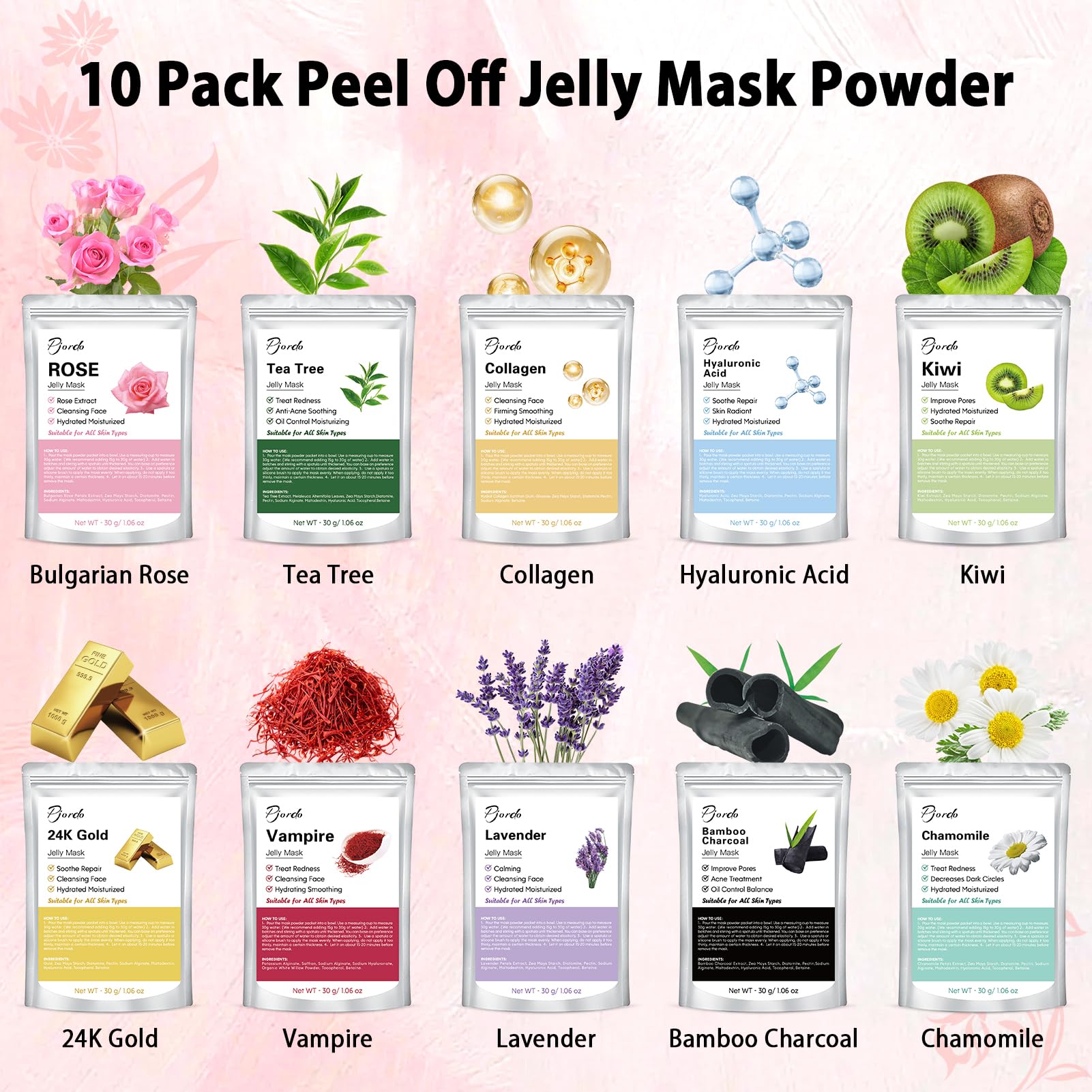 Pjordo jelly mask powder Vampire ready for brightening weekly facial routines