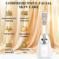 Pjordo facial steamer temperature control for safe, comfortable sessions.