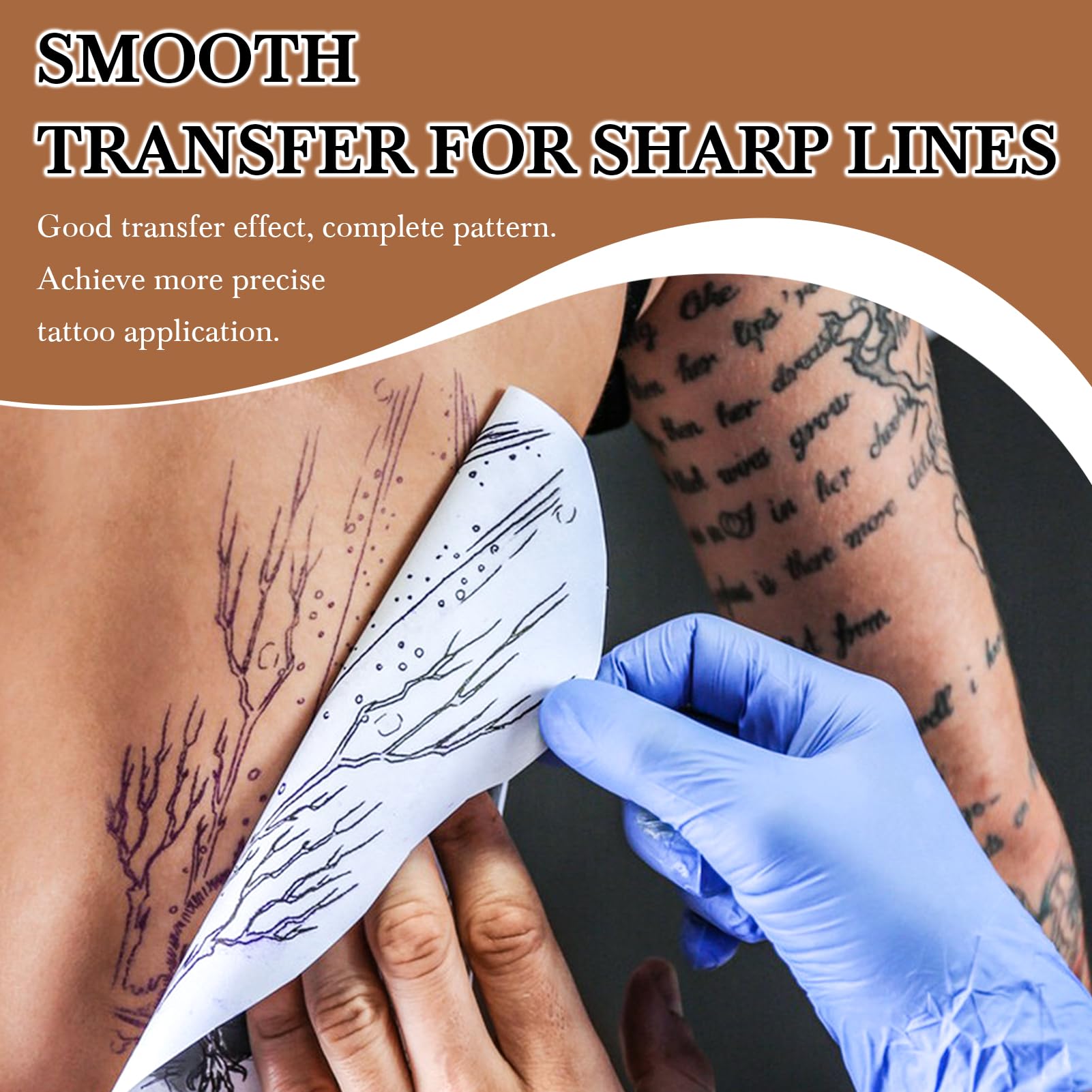 Pjordo tattoo stencil transfer gel application image shows quick minimal-dab usage