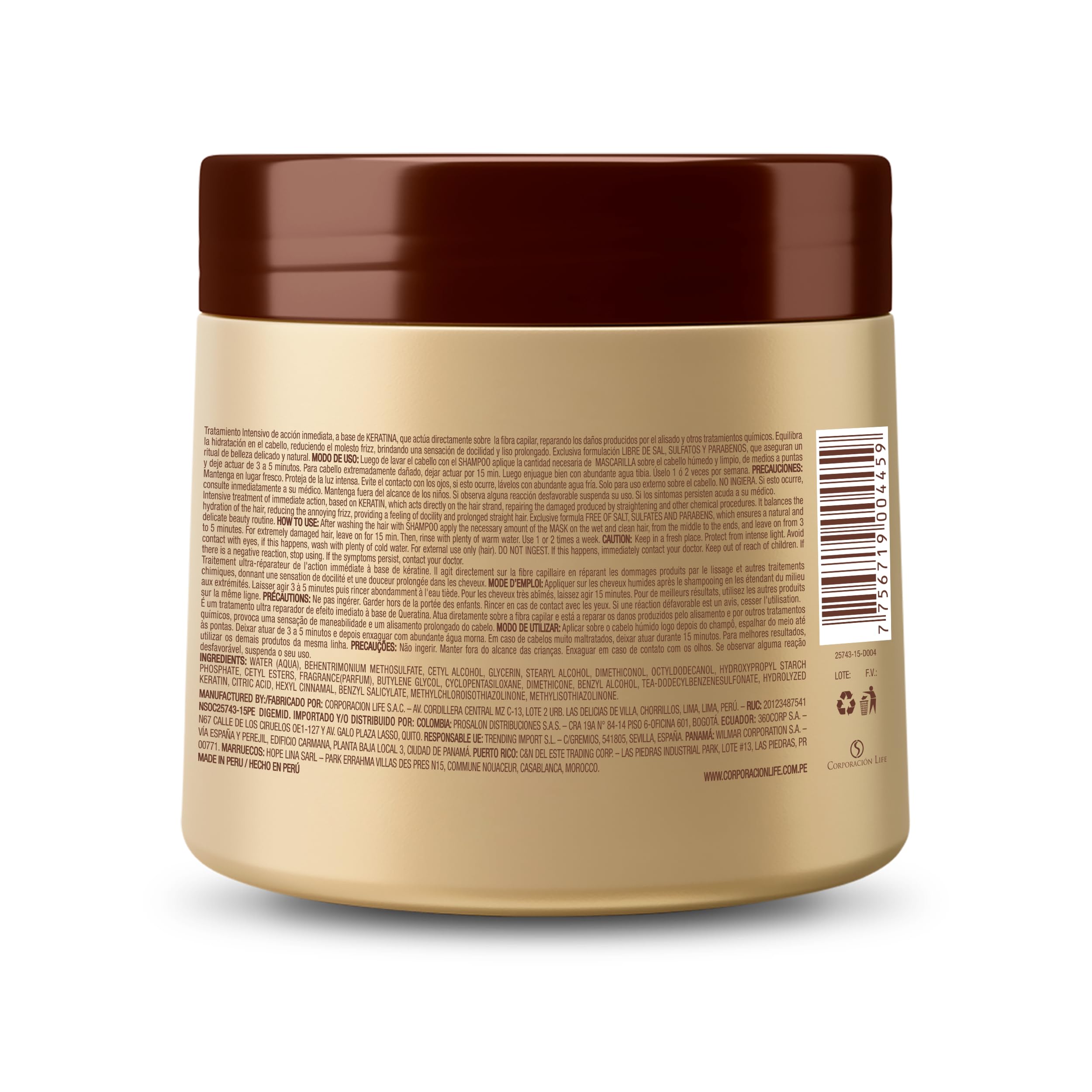 PLACENTA LIFE Be Natural Liso Keratina hair-application shows even distribution for straight results