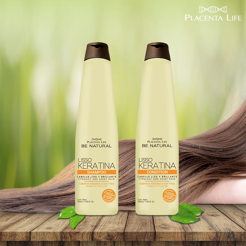 Placenta Life Be Natural Lisso Keratina ingredients hydrolyzed keratin for repair.