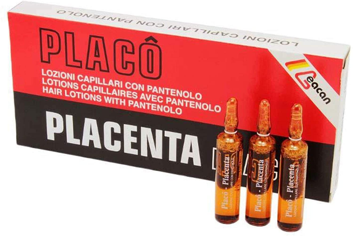 Placenta Placo 12-pack packaging promoting convenient at-home treatment