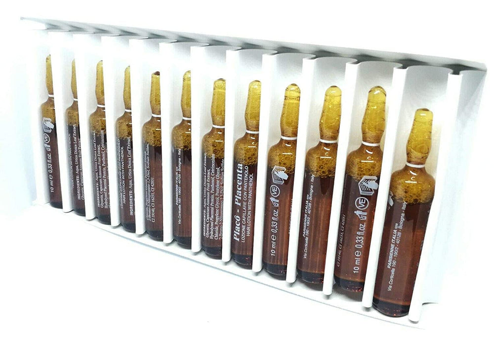 Placenta Placo root-stimulation close-up highlights energized scalp for healthier hair.