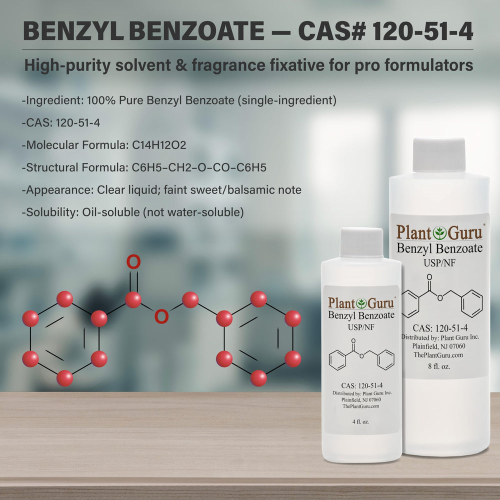 Plant Guru Benzyl Benzoate as cosmetics ingredient for skincare.