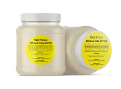 Plant Guru shea butter on hand shows smooth application.