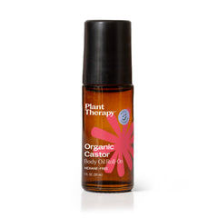 Plant Therapy roll-on application close-up showing targeted skin use.