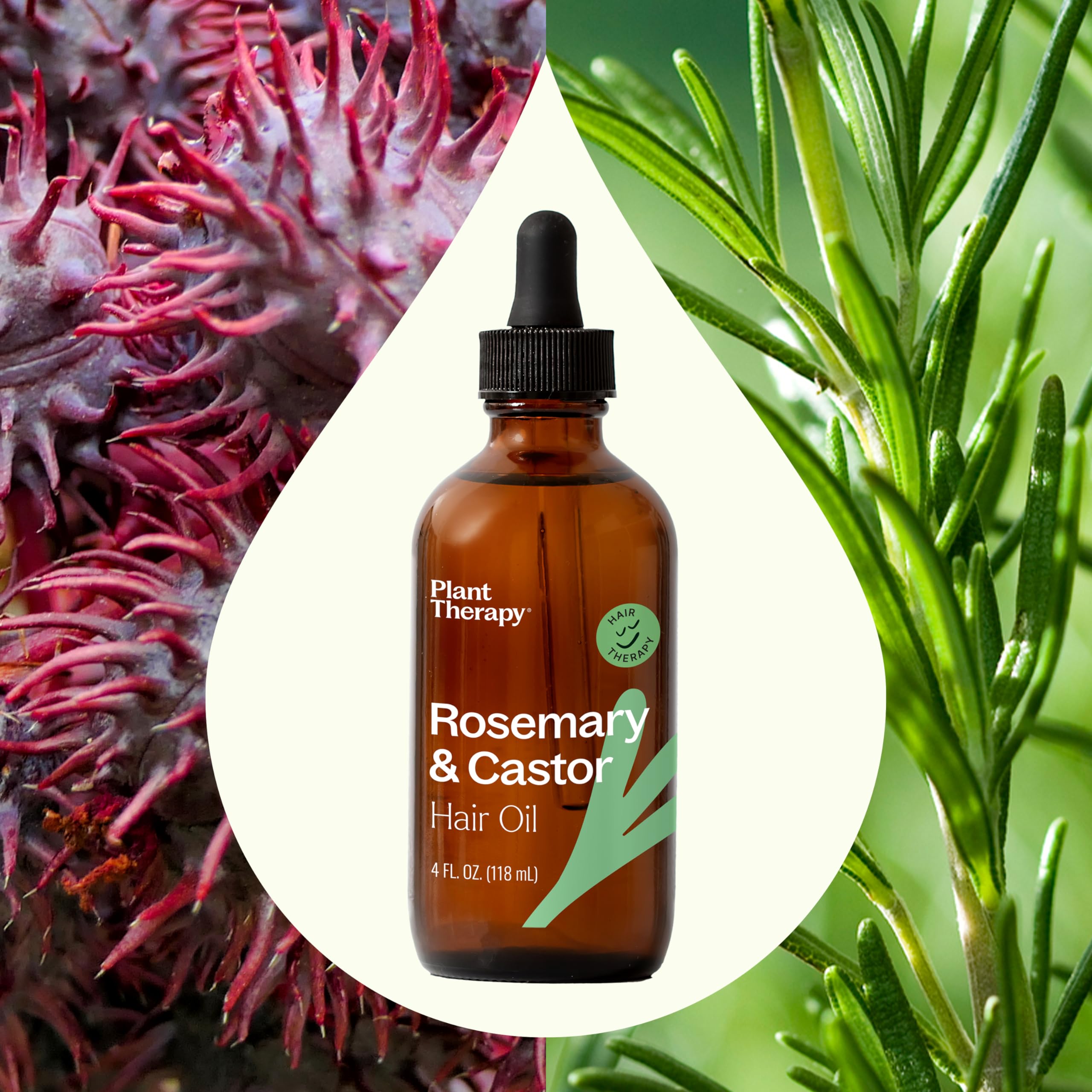 Plant Therapy rosemary-oil-drops-application demonstrates scalp massage for revitalized follicles.