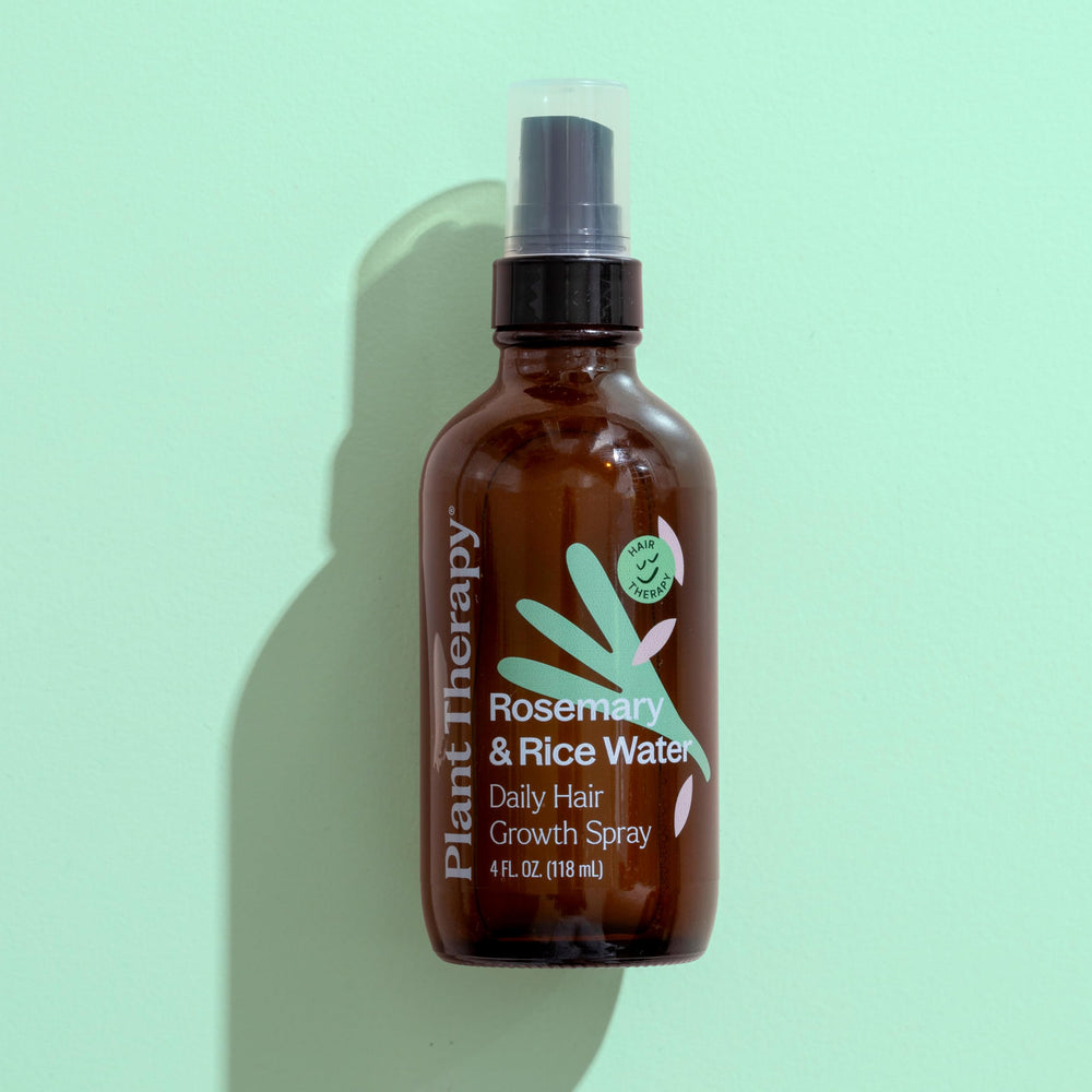 Plant Therapy spray on hair demonstrates added shine and improved texture.