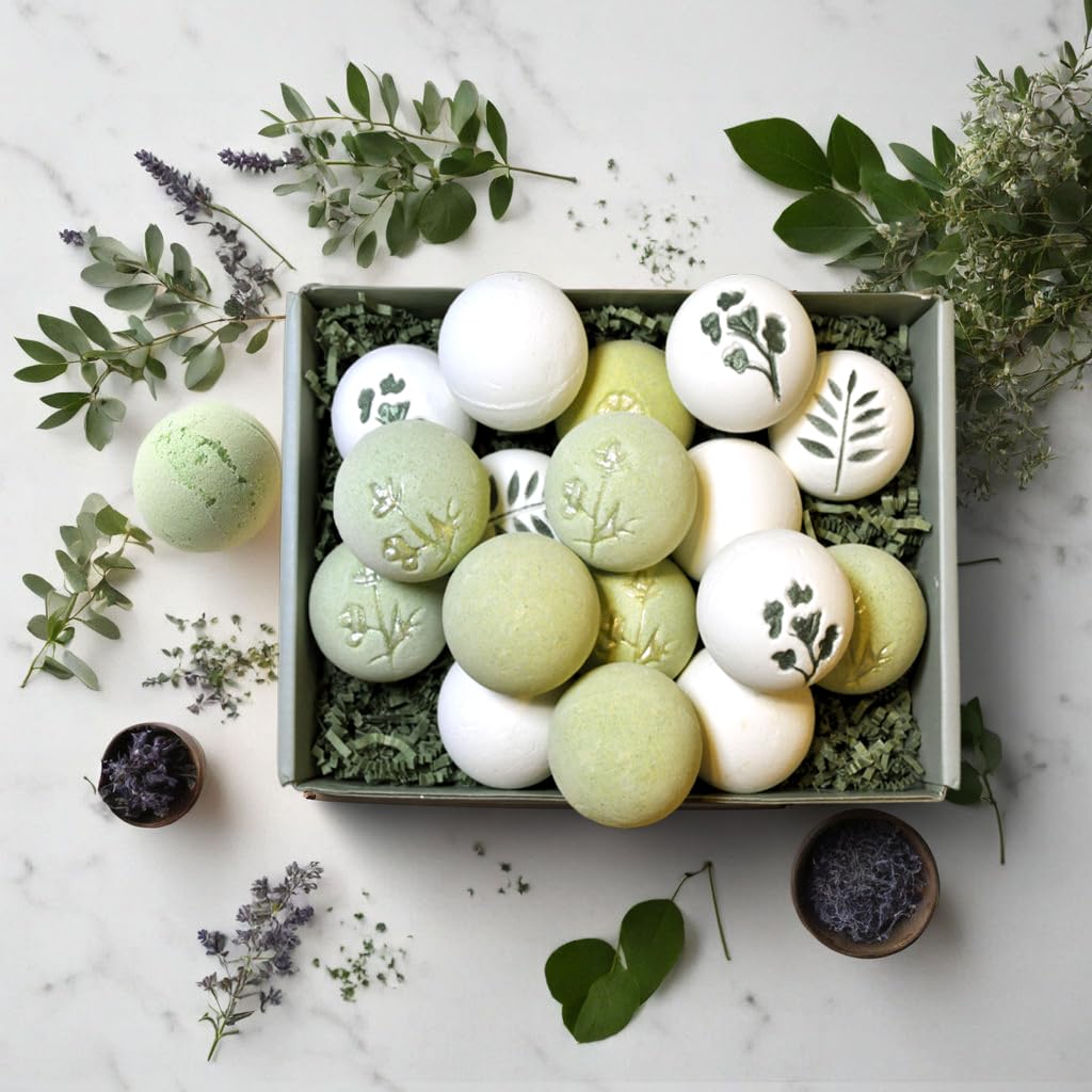 Plantful large bath bomb front view signals long-lasting soaking and indulgent bathtime.