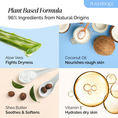 Plantifique coconut oil shea butter avocado formula closeup.