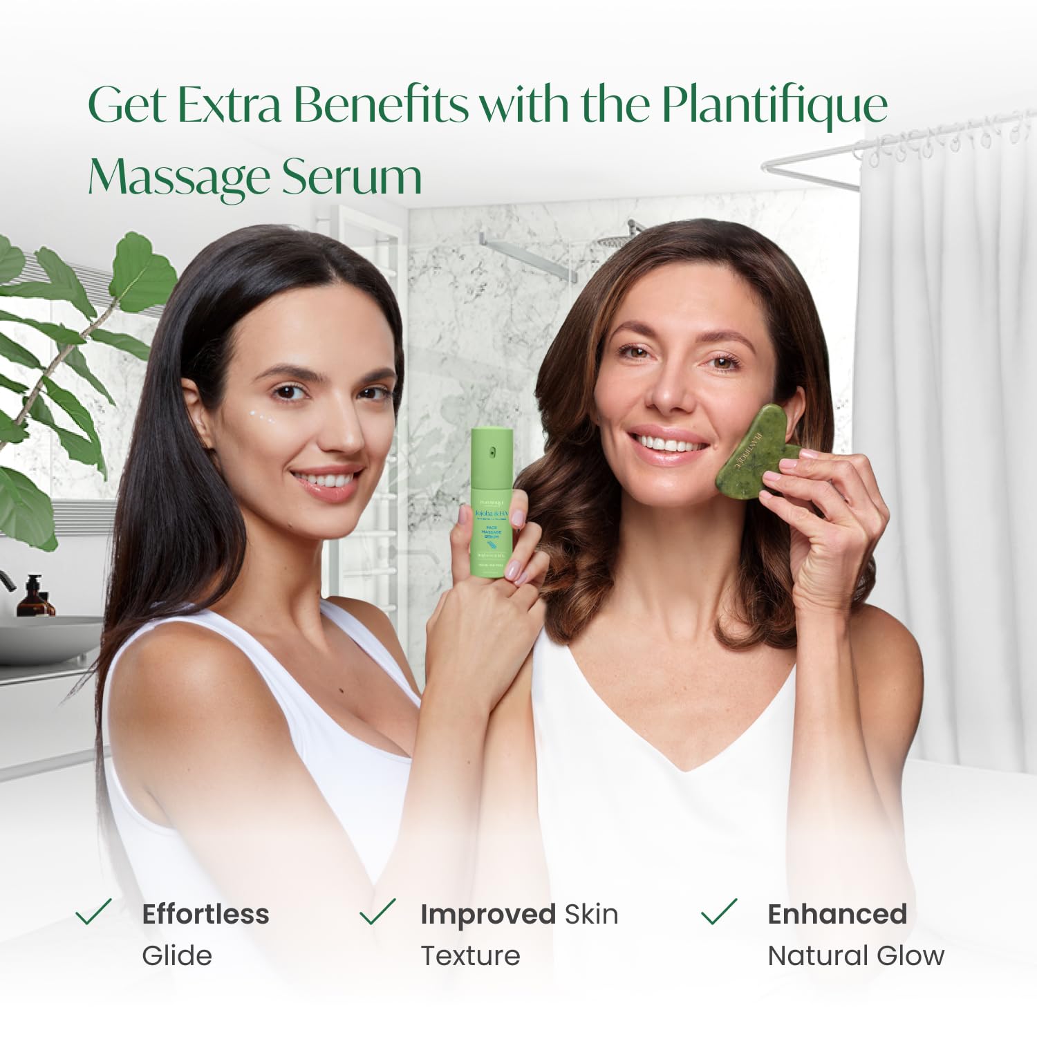 PLANTIFIQUE Gua Sha guide included featuring usage steps for best results.