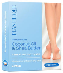 Plantifique hydrating socks closeup highlights heel-softening effects.