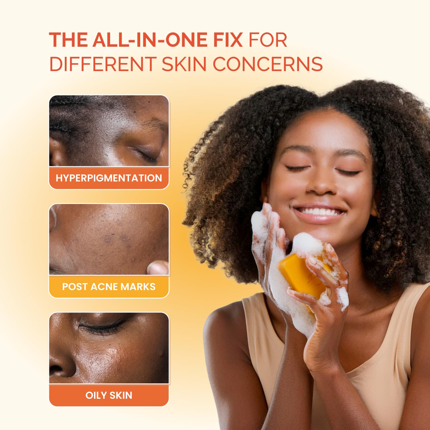 PLANTIFIQUE Kojic Acid Soap with collagen and Vitamin C for radiant-looking skin.