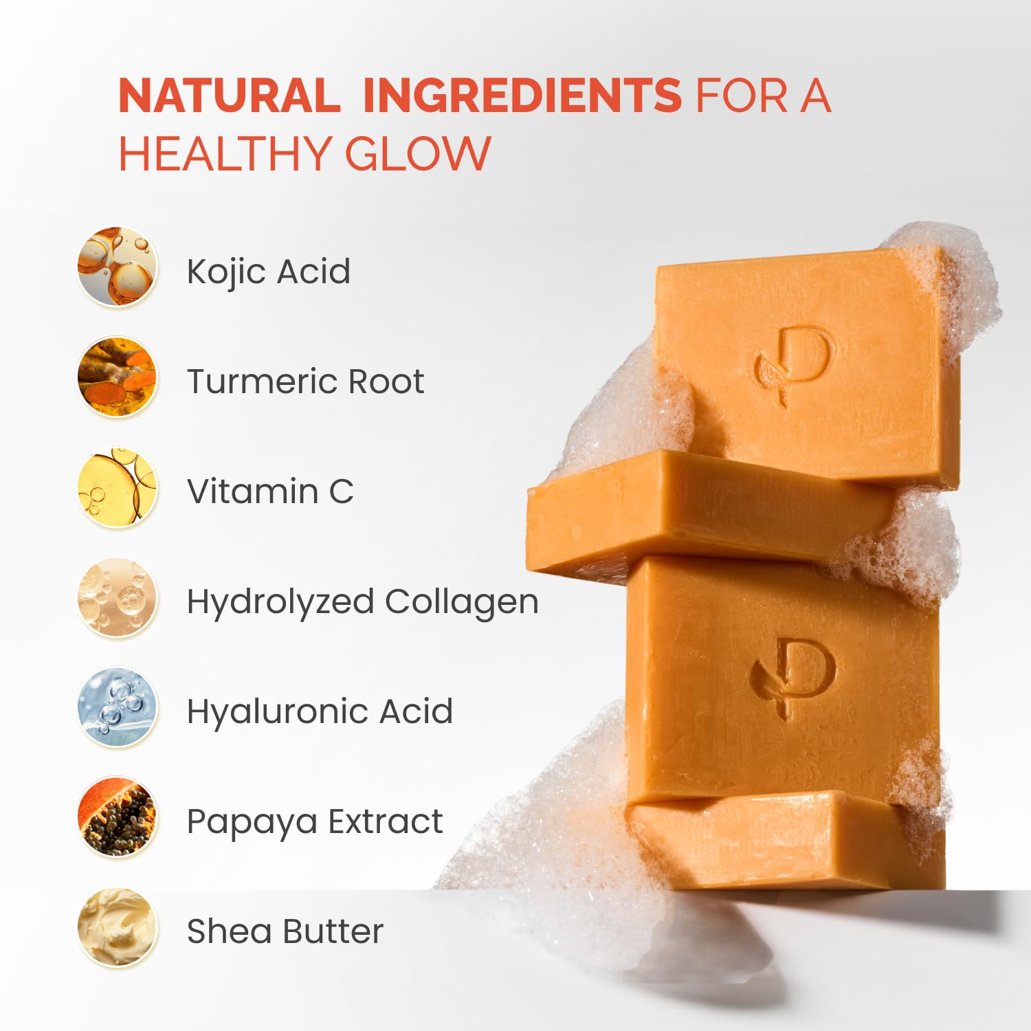 PLANTIFIQUE Kojic Acid Soap infused with hyaluronic acid for hydrating cleansing.