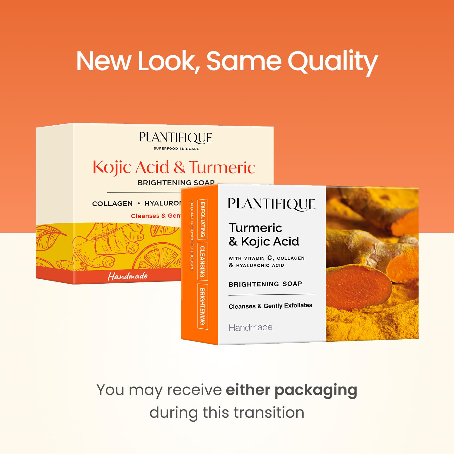 PLANTIFIQUE Kojic Acid Soap with papaya extract for gentle exfoliation.