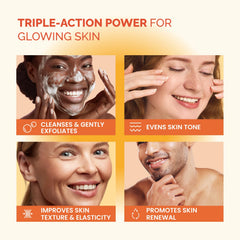 PLANTIFIQUE Kojic Acid Soap with turmeric and orange for brightening and refreshing cleanse.