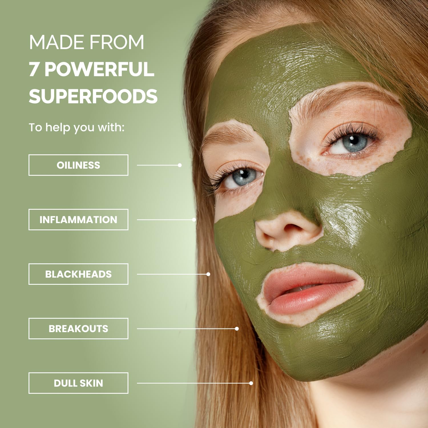 PLANTIFIQUE Korean skincare clay mask texture application shows soothing, hydrating pampering routine
