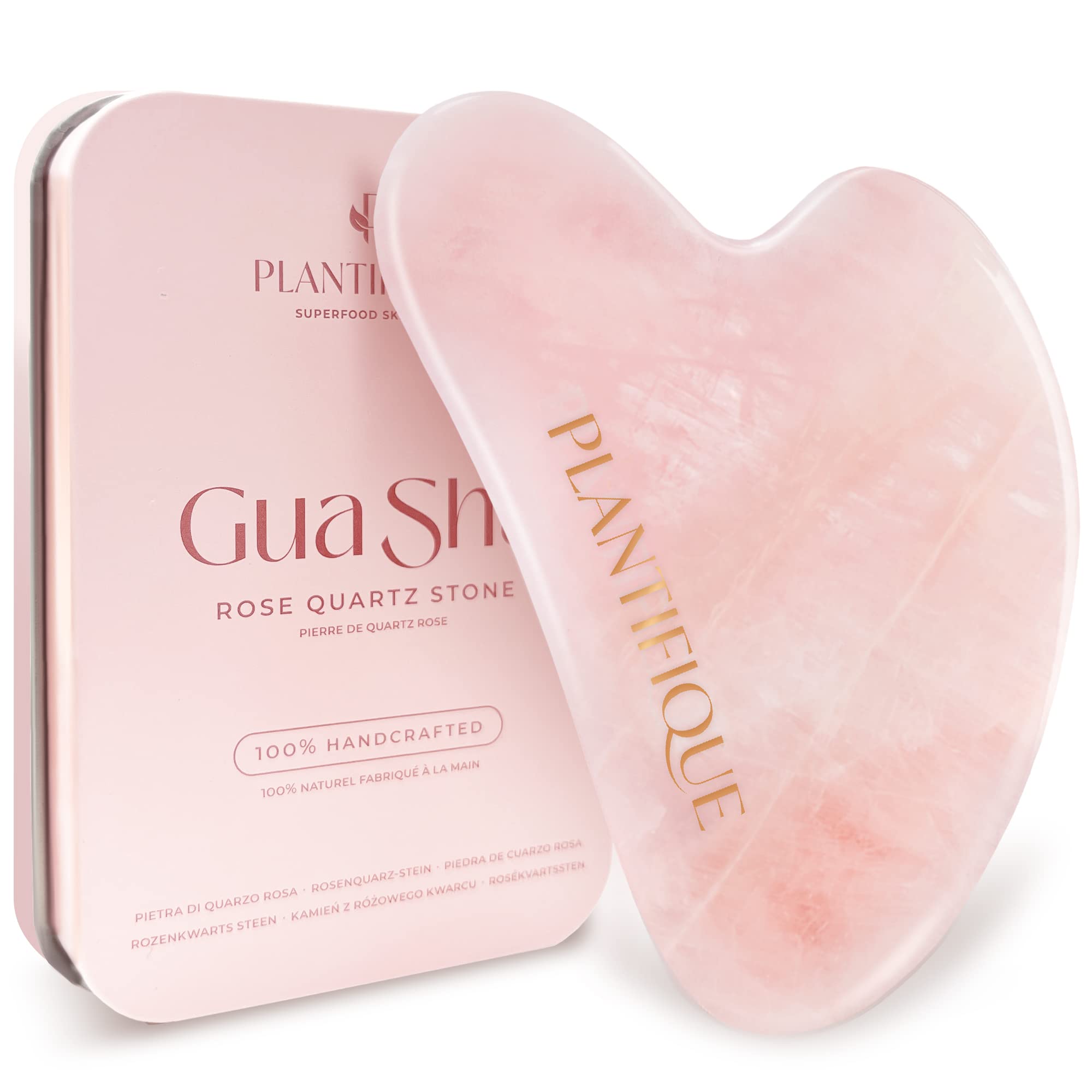PLANTIFIQUE Salvador-origin rose quartz close-up highlights natural stone