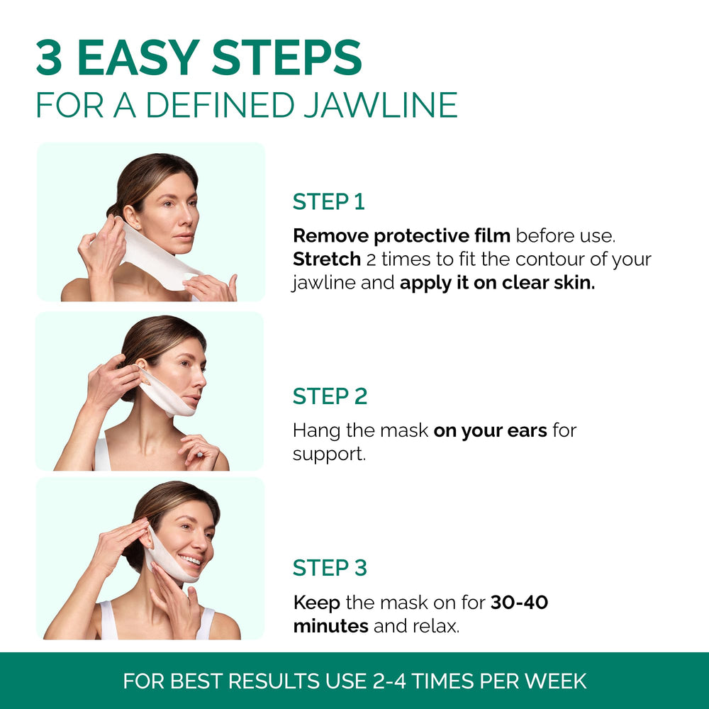 Focused massage and contour with PLANTIFIQUE V-Line mask for a sculpted look