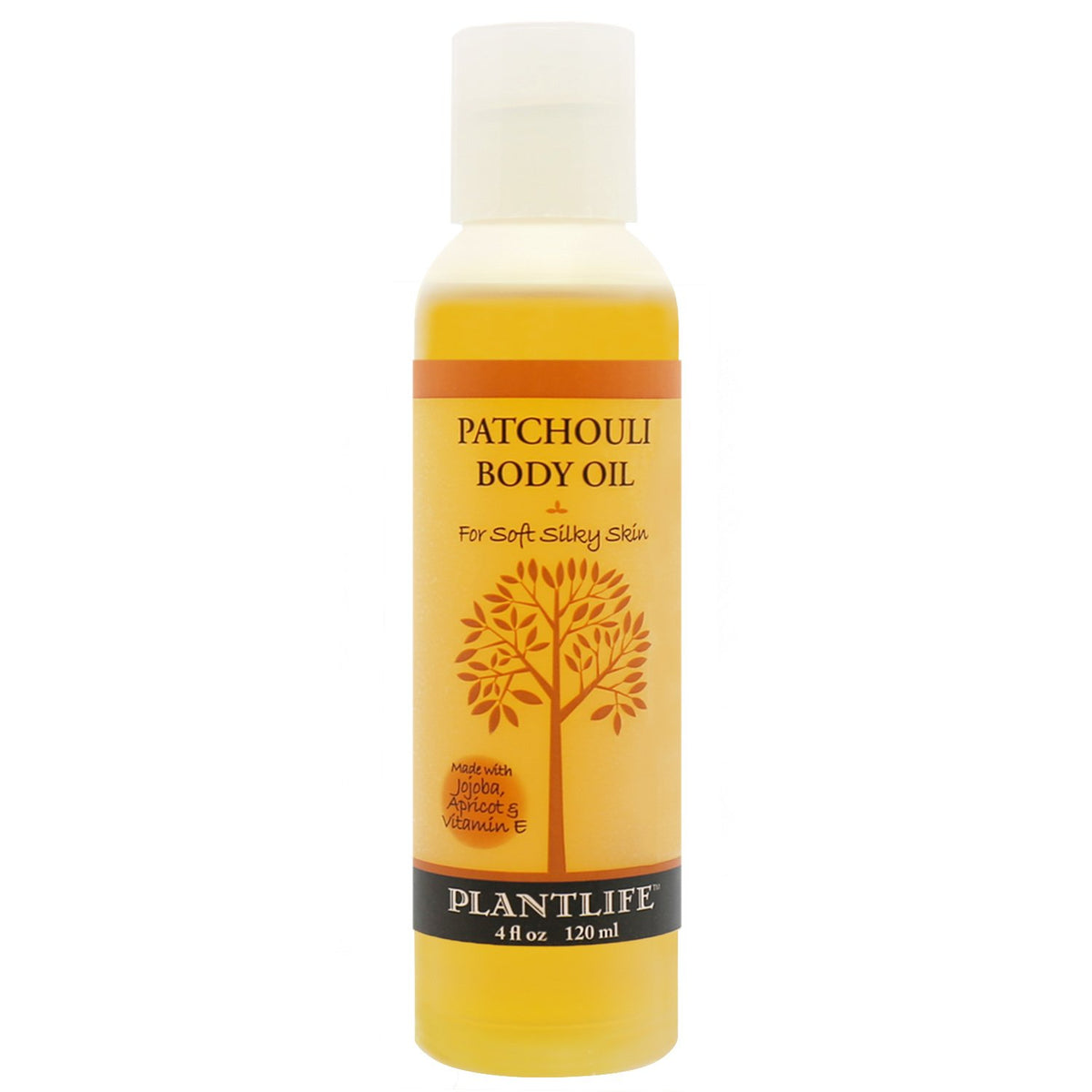 Plantlife Patchouli Body Oil bottle with earthy aroma for daily hydration