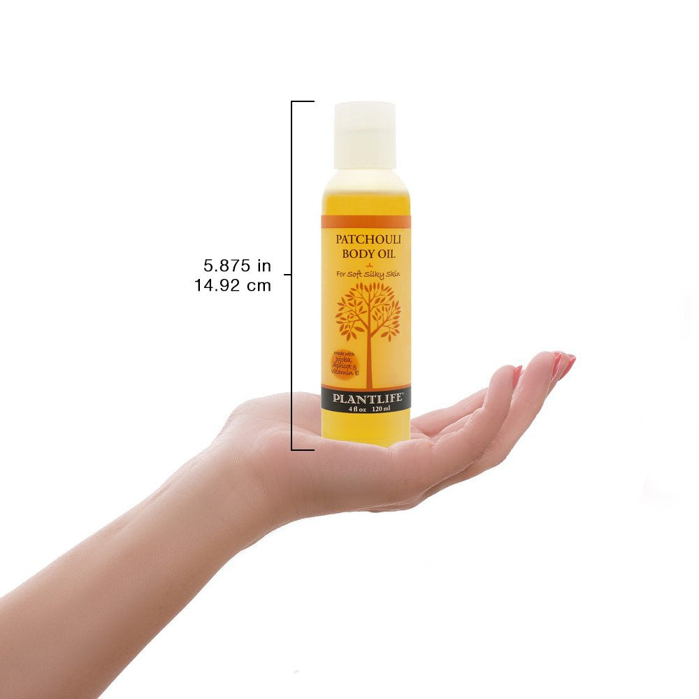 Plantlife Patchouli Body Oil used in shower to lock in moisture while skin is wet