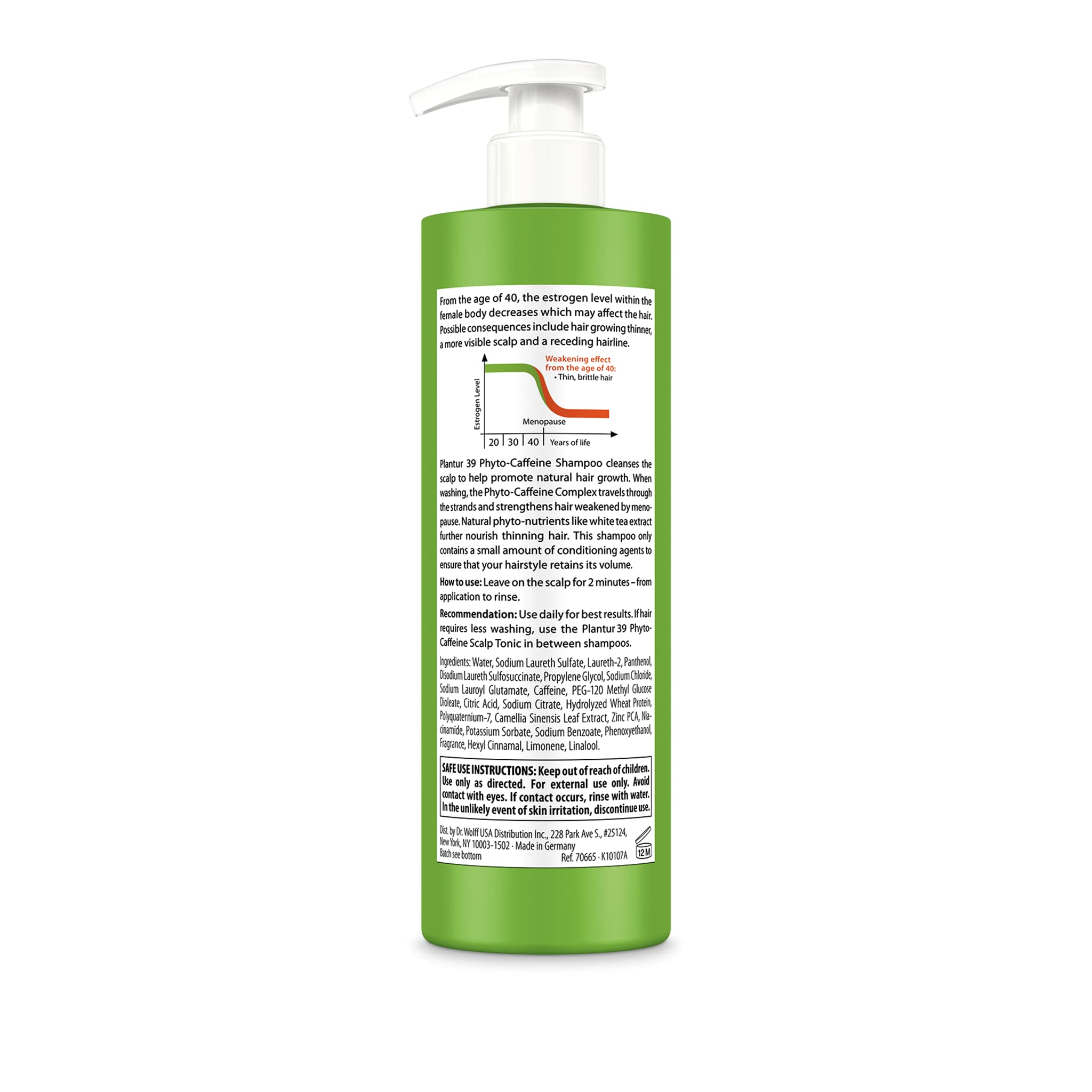 Plantur 39 branding reflects Dr. Wolff’s century of expertise.