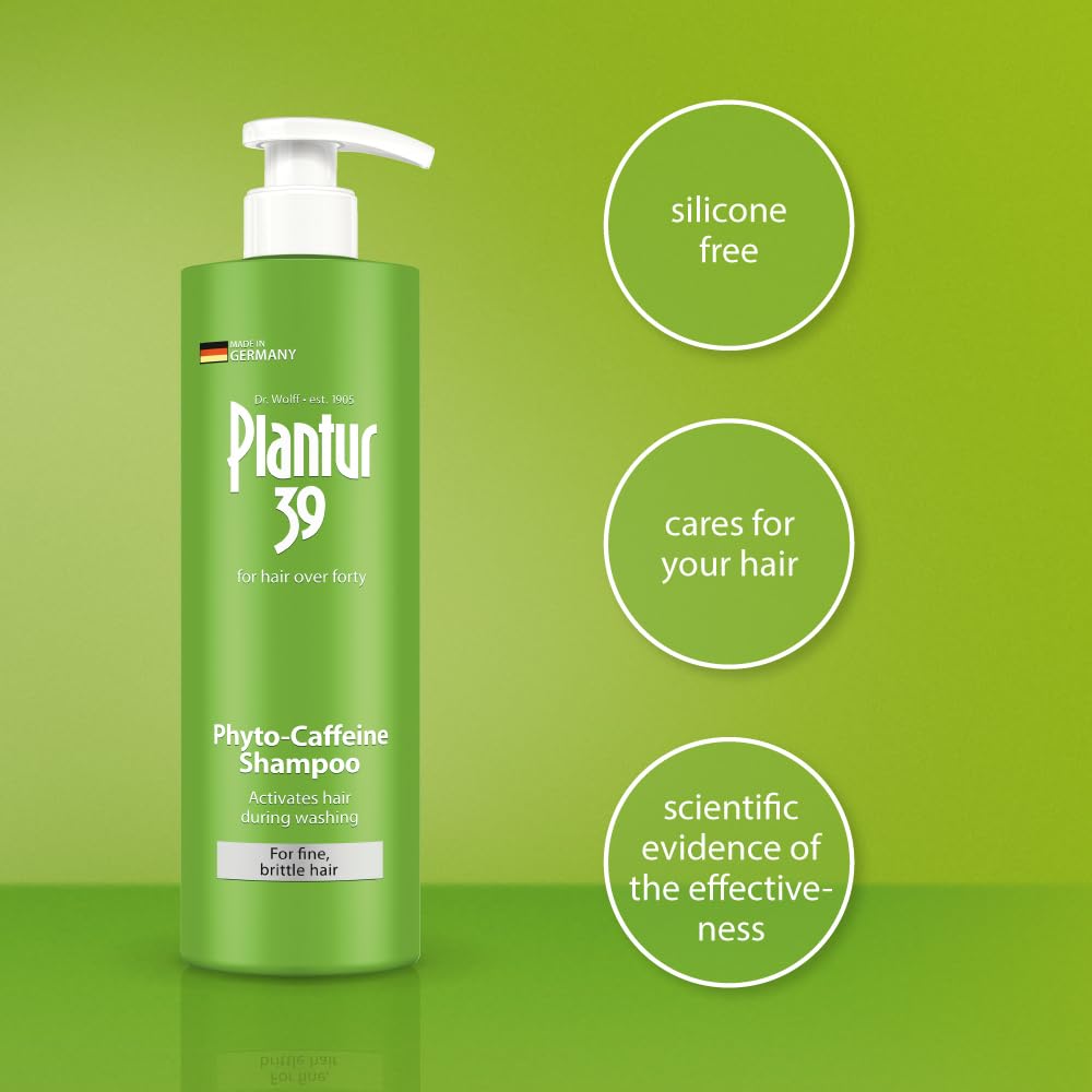 Plantur 39 phytocaffeine ingredients panel highlights caffeine, zinc, niacin.