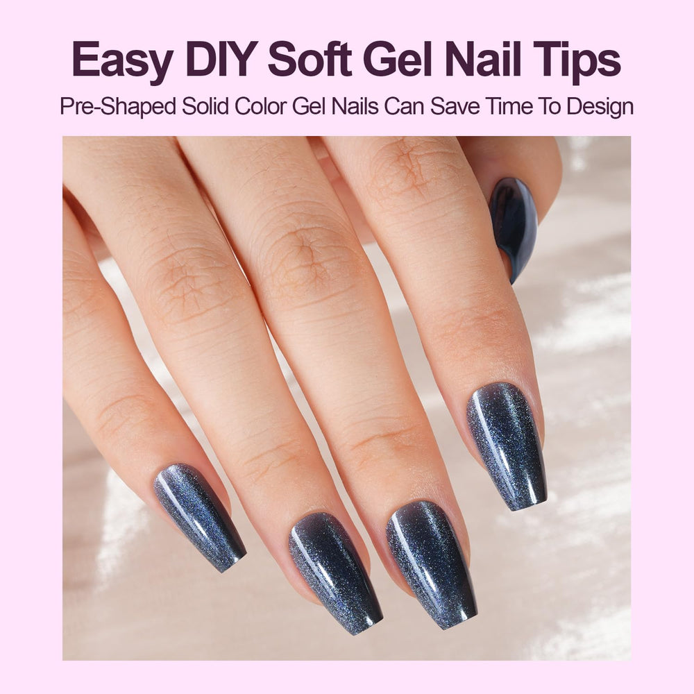 Plauva Cat Eye nails with glossy glitter finish suitable for quick glam at events.