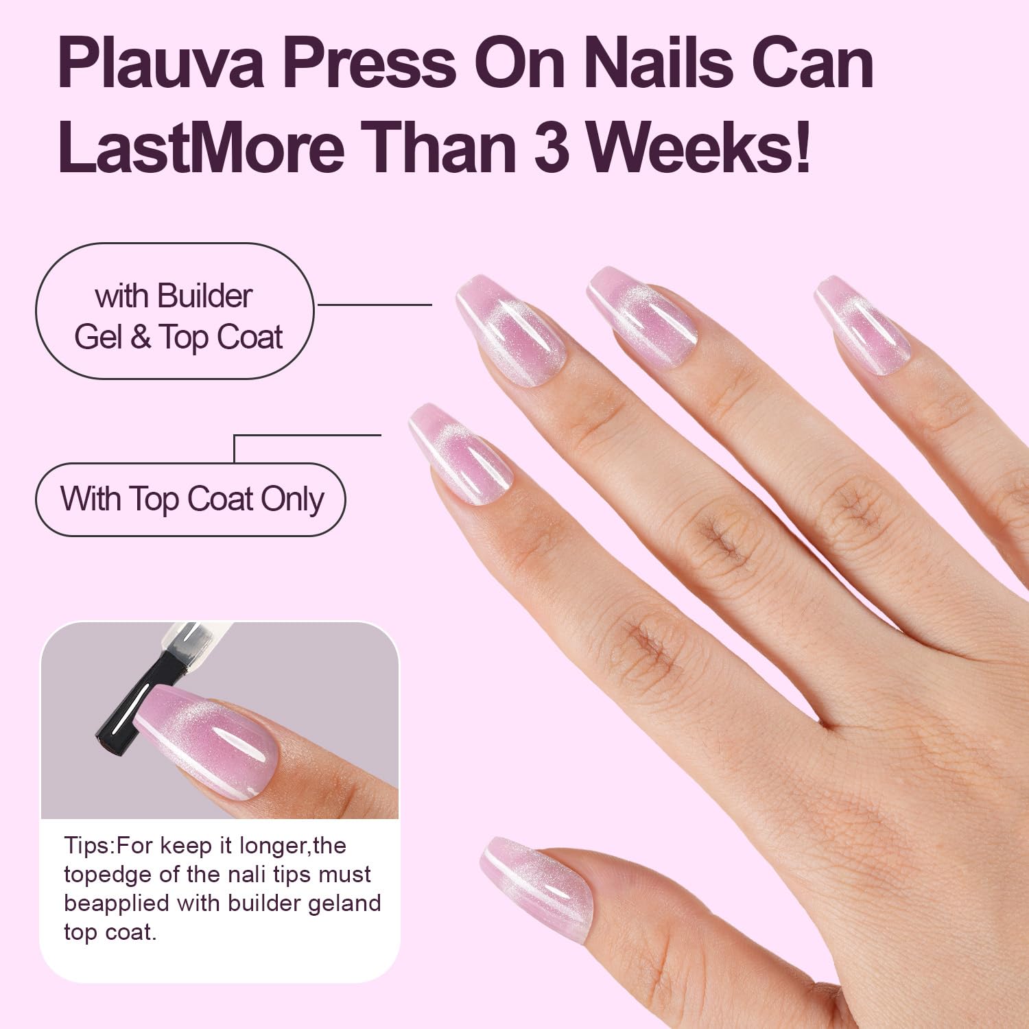Plauva Cat Eye nails packaging image communicates kit contents.