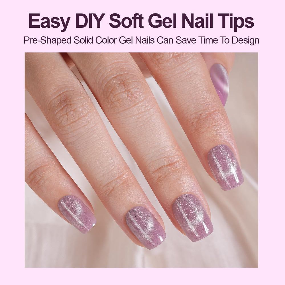 Plauva, uñas gel suave con brillo, efecto ojo de gato para lucir.