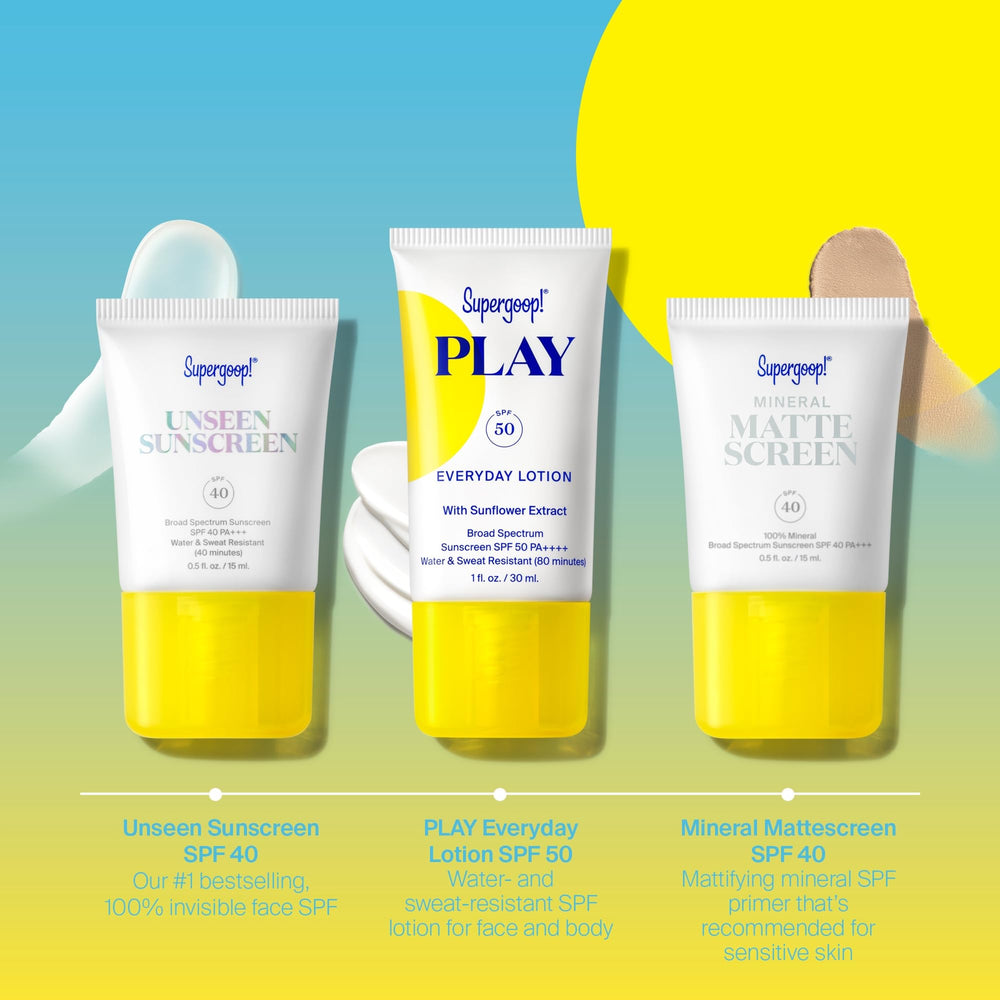 Supergoop! Play Everyday Lotion SPF 50 quickly absorbs for silky hydration during workouts.