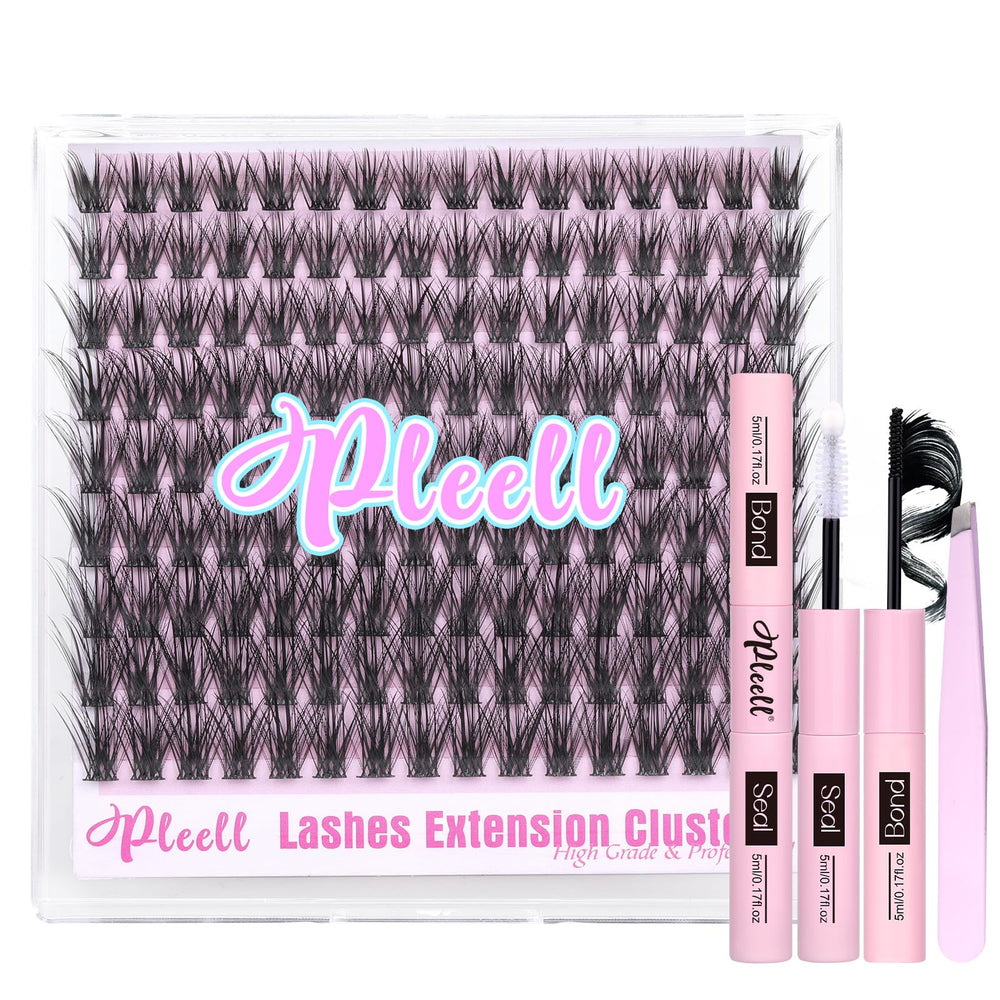 Pleell Fluff Lash Clusters Kit 180pcs clusters offer value for beginners.