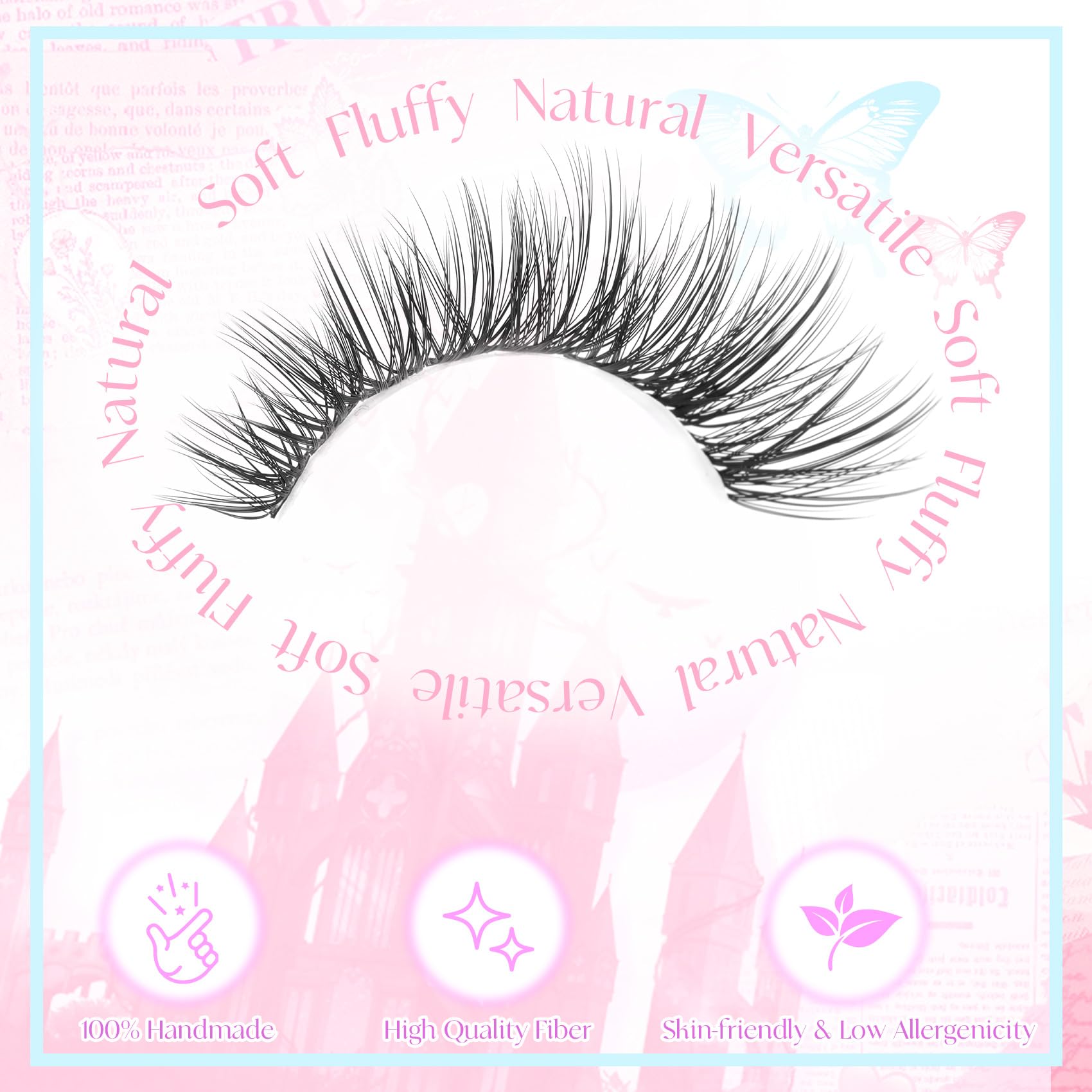 Pleell Fluff Lash Clusters Kit includes lash bond and seal for longevity.