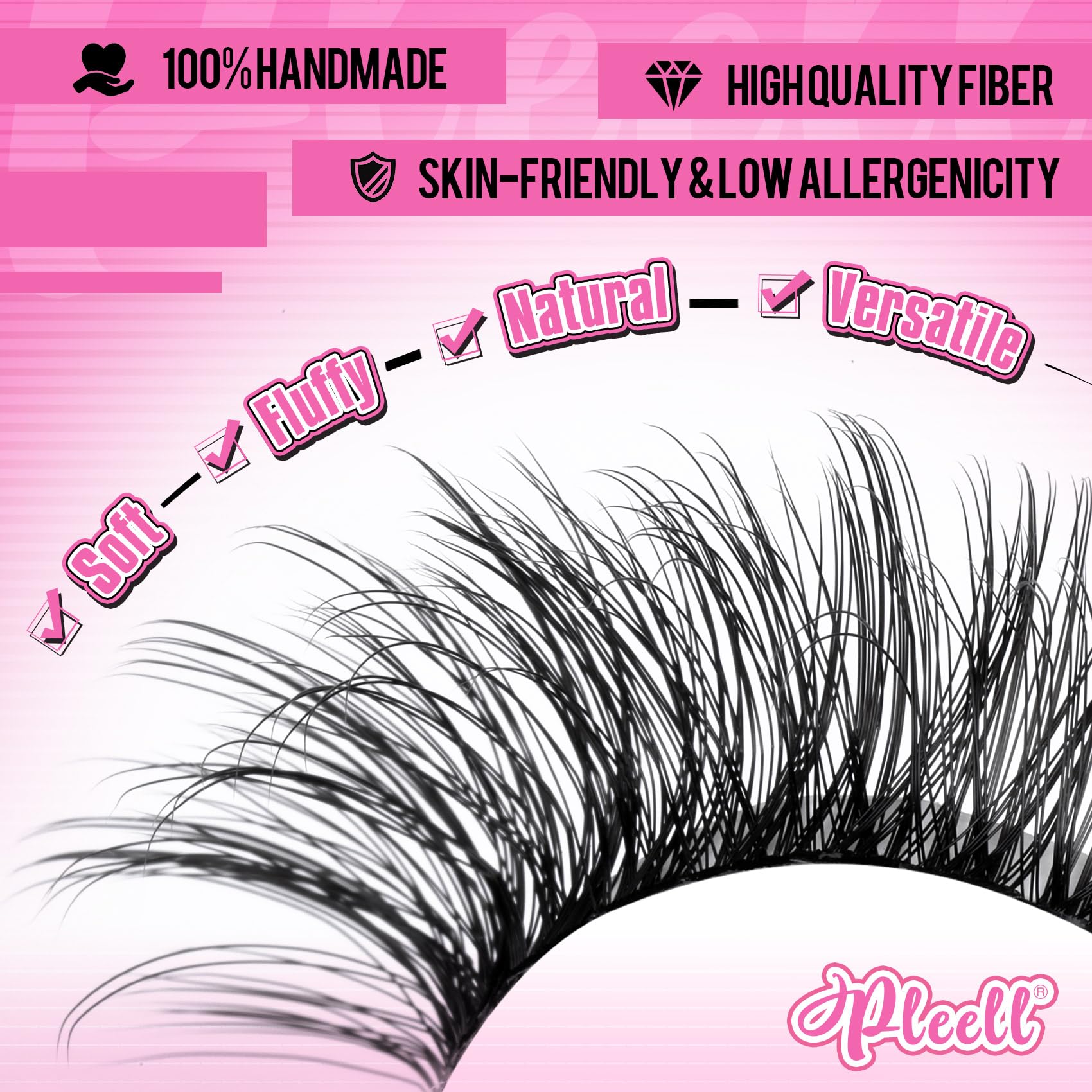 Pleell Lash Tweezers provide precise placement for secure cluster attachment