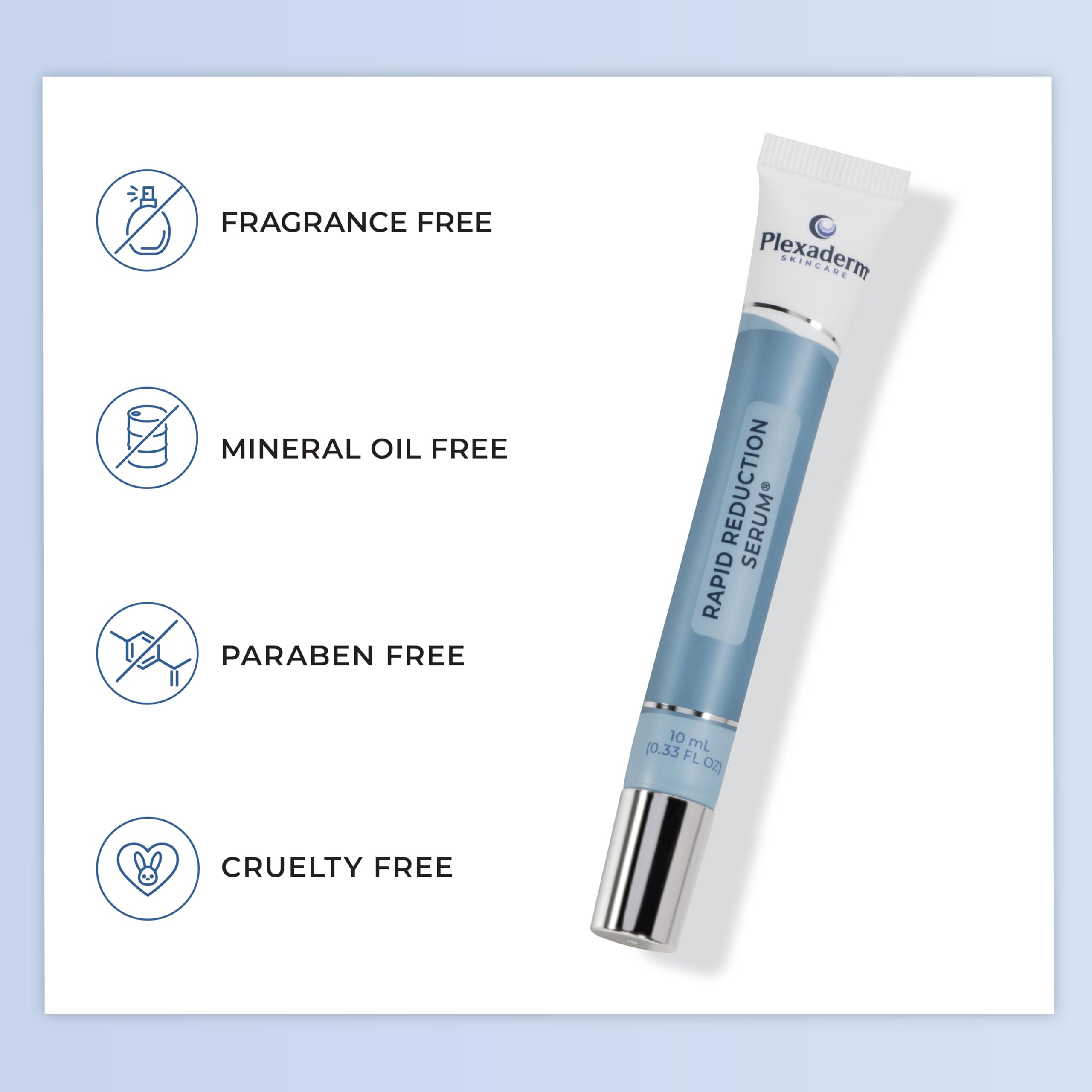 Plexaderm before-after look closeup illustrating dramatic under-eye improvement.