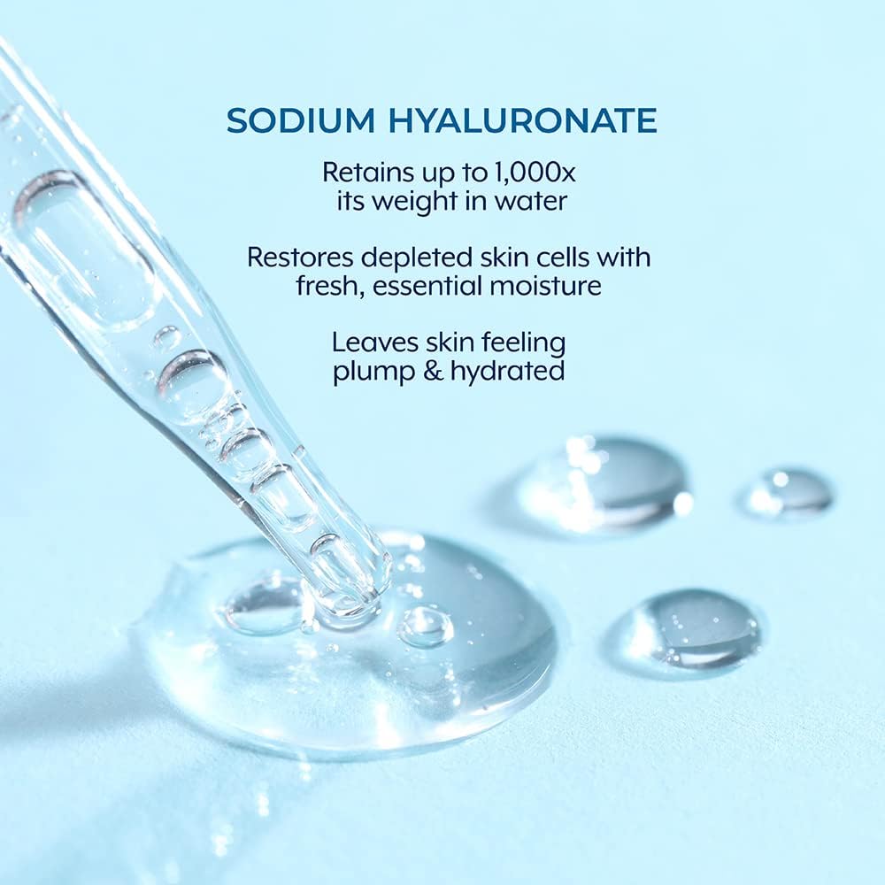 Plexaderm Hyaluronic Moisturizer swatch on skin demonstrating plumper look and hydrated texture