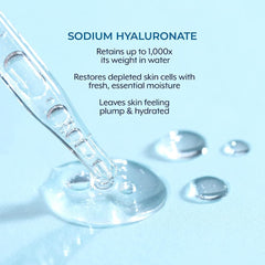 Plexaderm Hyaluronic Moisturizer swatch on skin demonstrating plumper look and hydrated texture