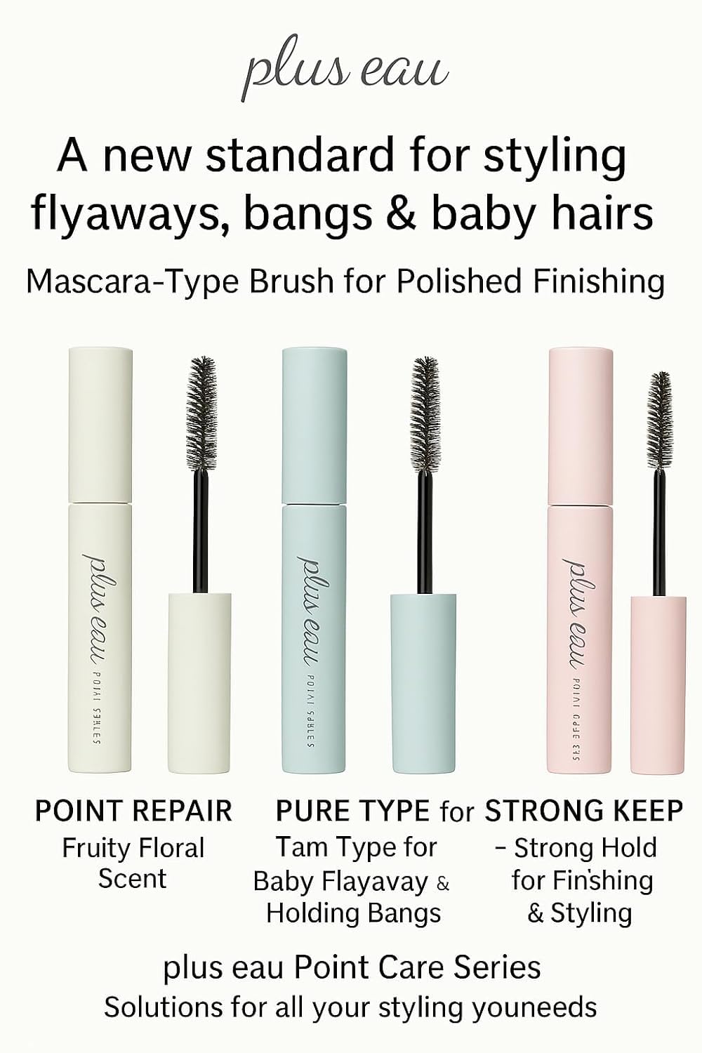 Plus eau Hair Finishing Stick non-sticky finish suitable for all-day wear.