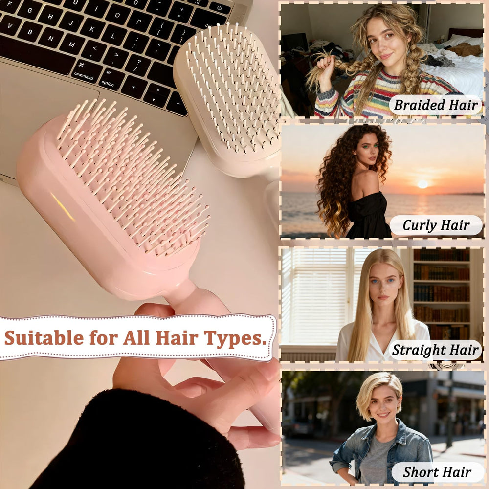 PMDYBY all-hair-types detangling in action with this brush.
