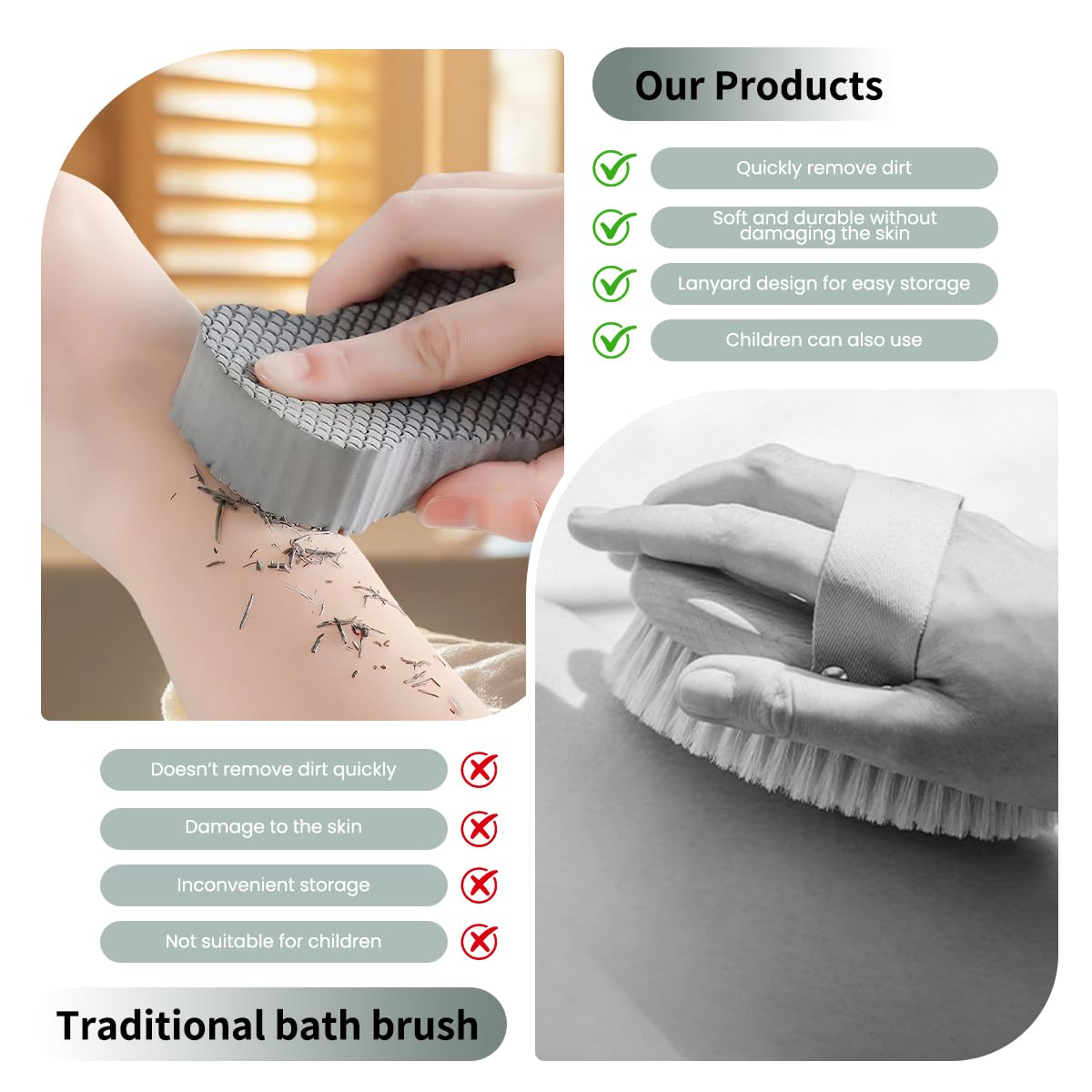 PMLQZA larger surface-area sponge in action covers more skin per pass.