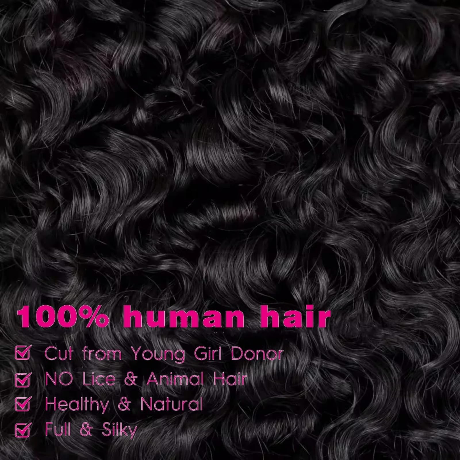 PNKHB Burmese curly bundles no odor hair detail for clean feel
