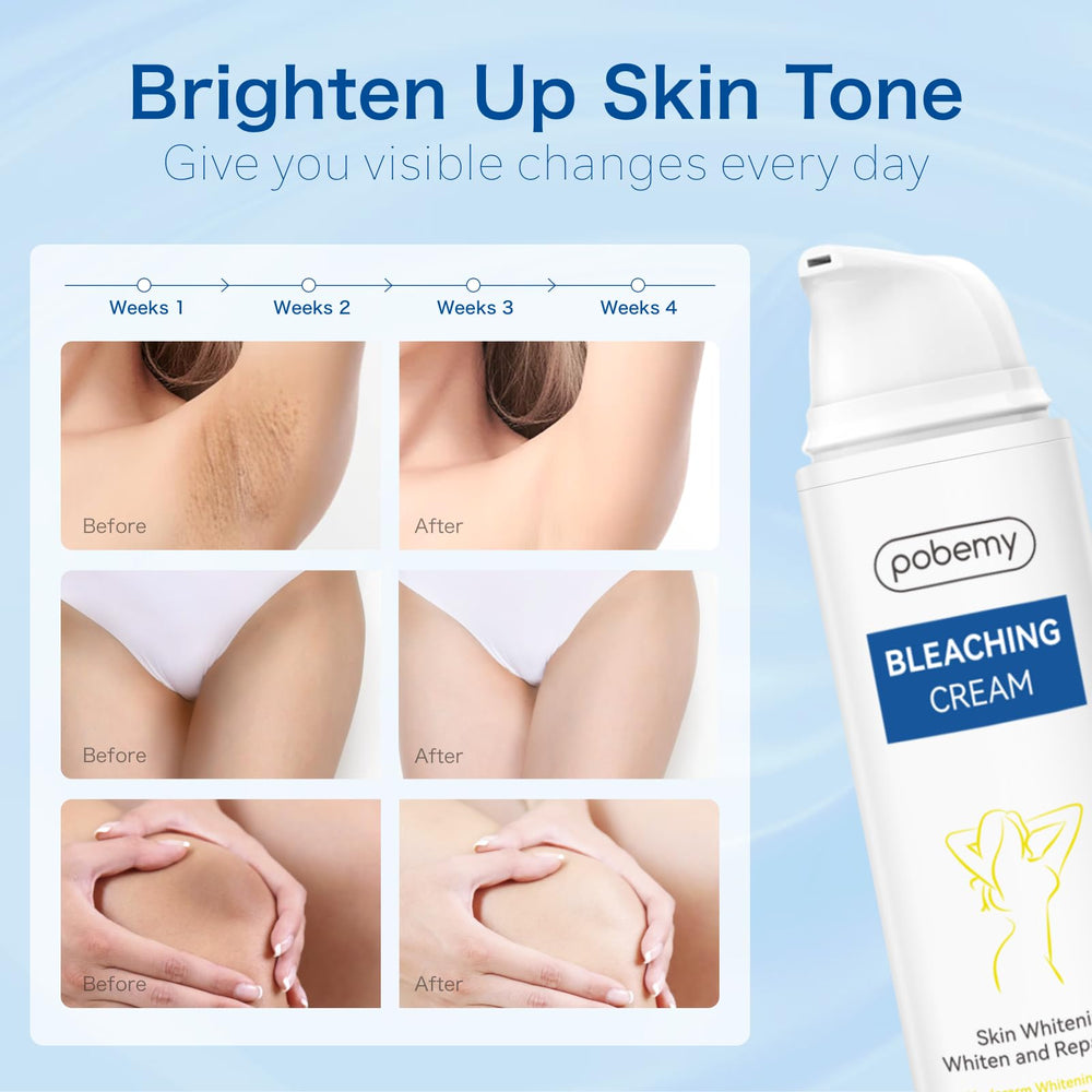 Pobemy application scene shows smooth texture for even-toned skin.