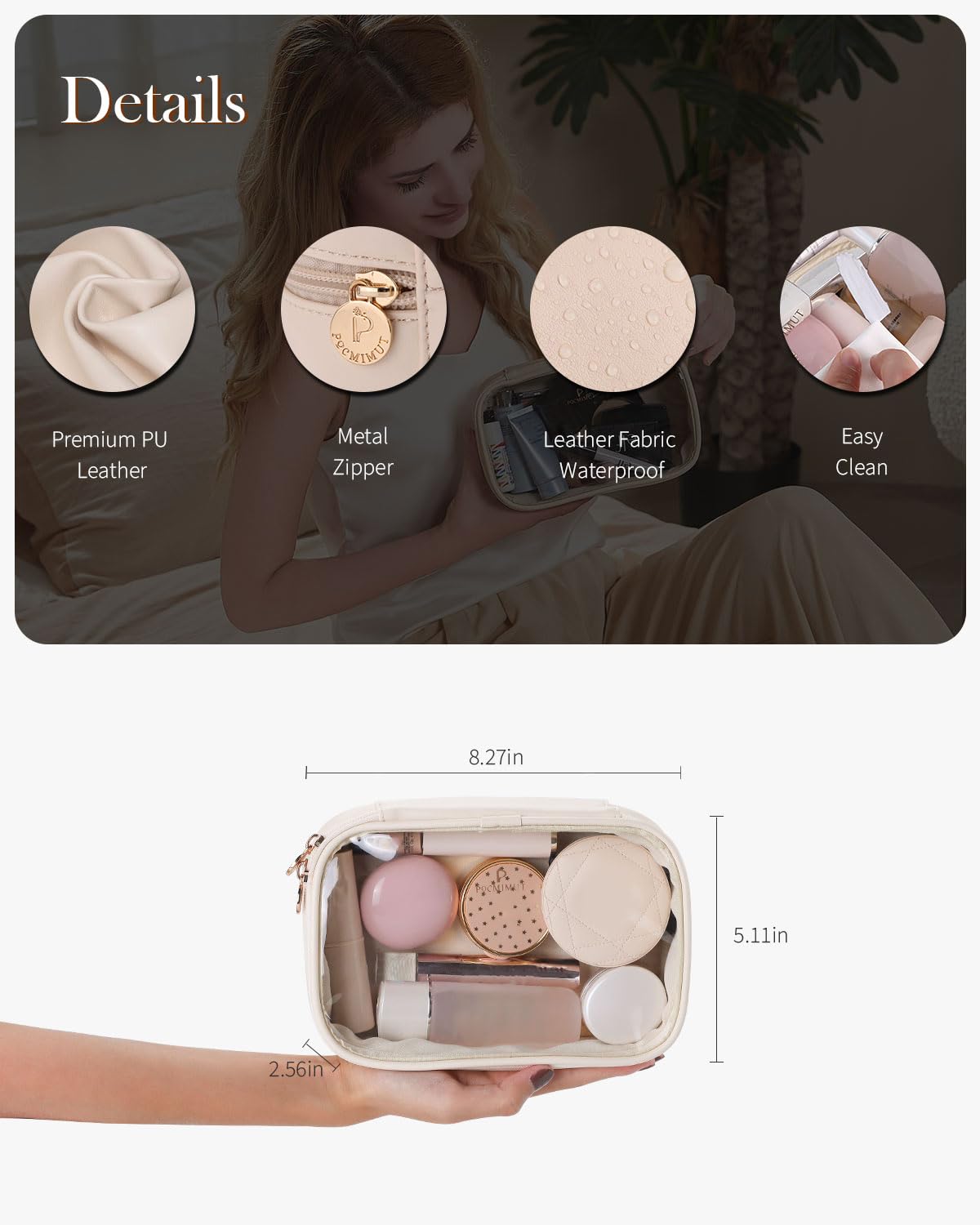 Pocmimut gift-ready makeup bag suitable for holidays, birthdays, or special occasions.