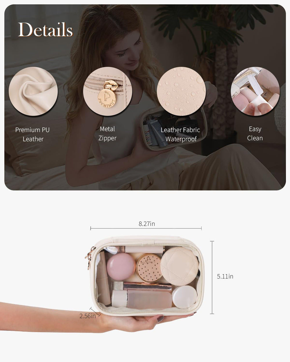 Pocmimut gift-ready makeup bag suitable for holidays, birthdays, or special occasions.