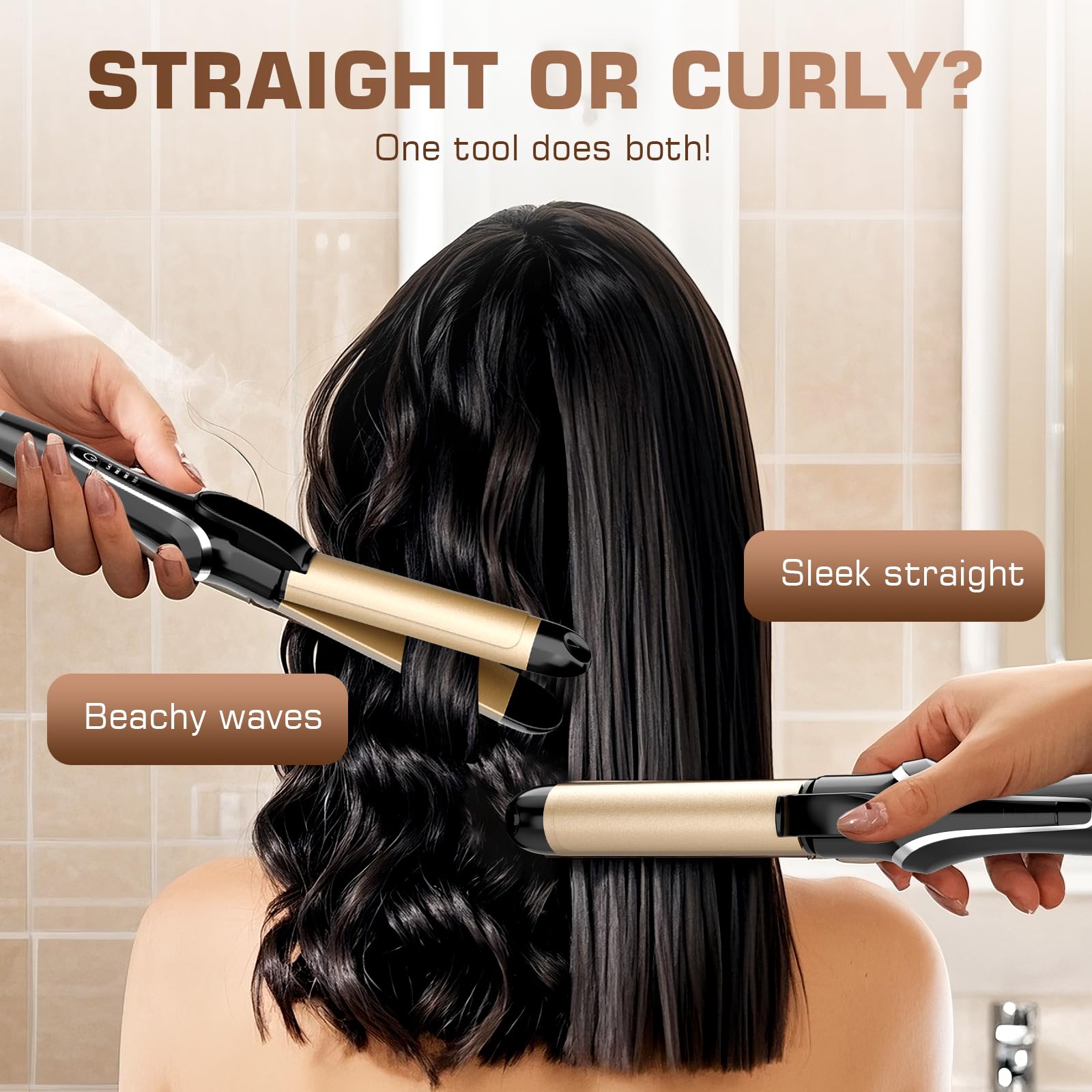 Podiality adjustable temperature up to 450F for customized styling.