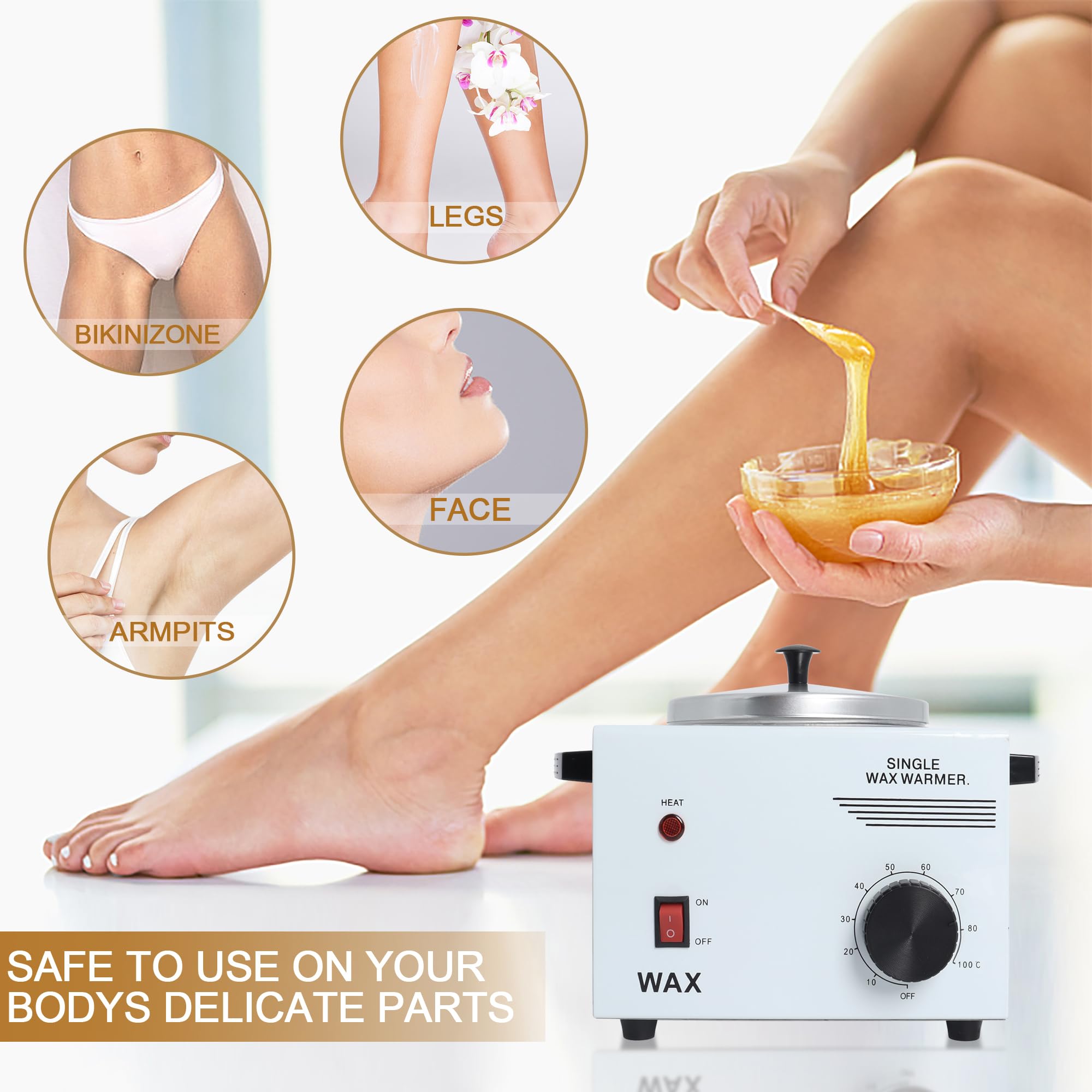 Podoy wax warmer 16oz capacity supports multiple waxing sessions