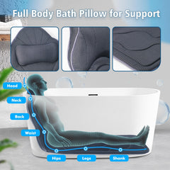 Poemland bath pillow 3d-air-mesh-technology dries quickly and stays breathable.